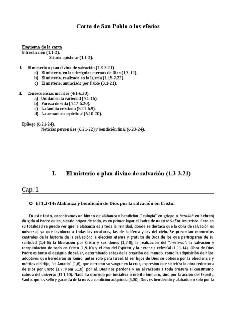 Carta A Los Efesios Pdf Cristo Titulo Pablo El Apostol
