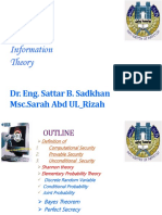 Information Theory: Dr. Eng. Sattar B. Sadkhan MSC - Sarah Abd UL - Rizah