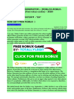 Free Robux Generator (Roblox-Robux-GENERATOR) (Free-Robux-Codes) - 2020! Robux Generator - DX How Get Free Robux