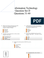 CSEC Information Technology Question Set D Questions 31-40