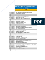 Registro diario de seguridad (DDS) con 31 temas clave