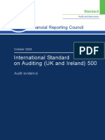 International Standard On Auditing (UK and Ireland) 500: Financial Reporting Council