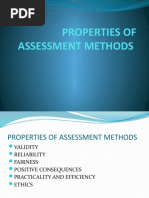 Properties of Assessment Methods