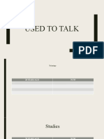 Used To Talk