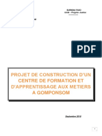 Projet Centre D Formation Et D Apprentissage Burkina Faso