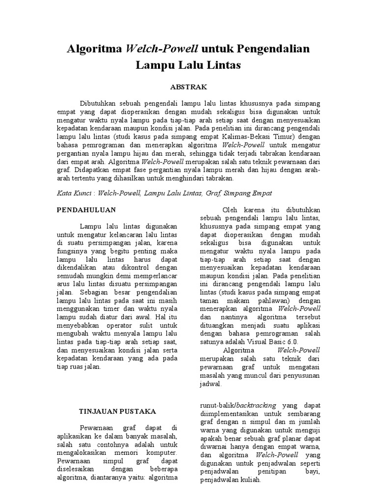 Jurnal Teori Graf Algoritma Welch Powell | PDF