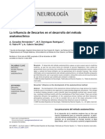 Neurología: La Influencia de Descartes en El Desarrollo Del Método Anatomoclínico