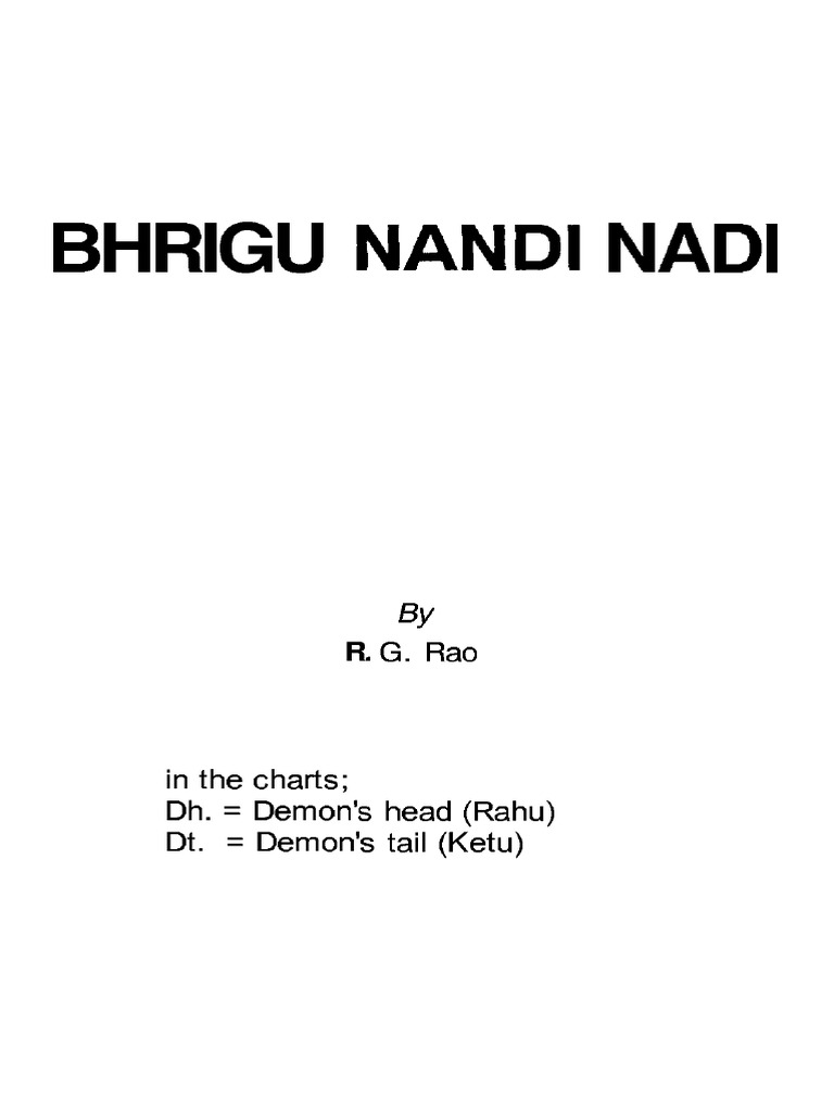 Bhrigu-Nandi-Nadi RG Rao PDF | PDF | Planets In Astrology | Esoteric ...