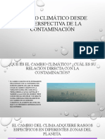 CAMBIO CLIMÃTICO DESDE LA PERSPECTIVA DE LA CONTAMINACIóN