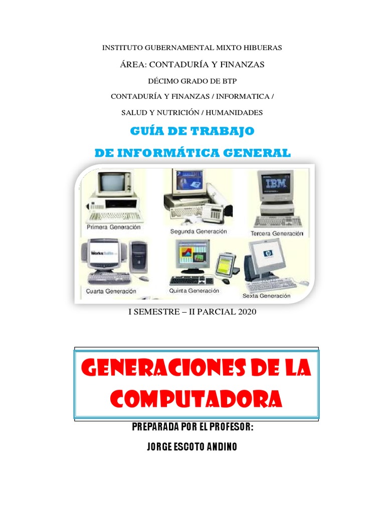 Evolución de las Generaciones de Computadoras | PDF | Microprocesador ...