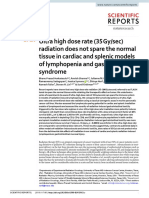 (2019) VENKATESULU Ultra High Dose Rate Radiation Dose Not Spare The Normal Tissue in Cardiac and Splenic Models of Lymphopenia and Gastrointestinal Syndrome