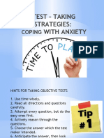 Test - Taking Strategies: With Anxiety: Coping