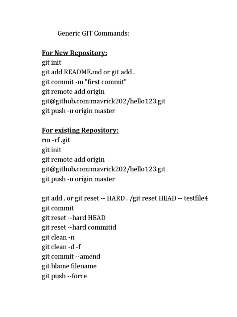 Essential Git Commands Cheat Sheet | PDF | Computers