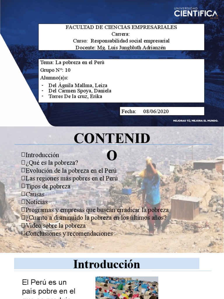 Pobreza en El Perú | PDF | Pobreza | Pobreza e indigencia