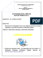 Tecnología - Guía No 3. Elementos Naturales y Artificiales.