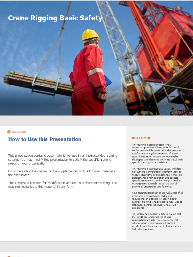 Crane Rigging Basic Safety English | PDF | Rope | Wire