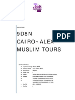 9D8N Cairo Alex Muslim Tours: Quotation