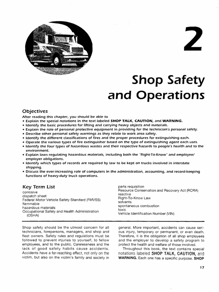 Chapter 2 Safety and Operations) PDF Chemistry Materials