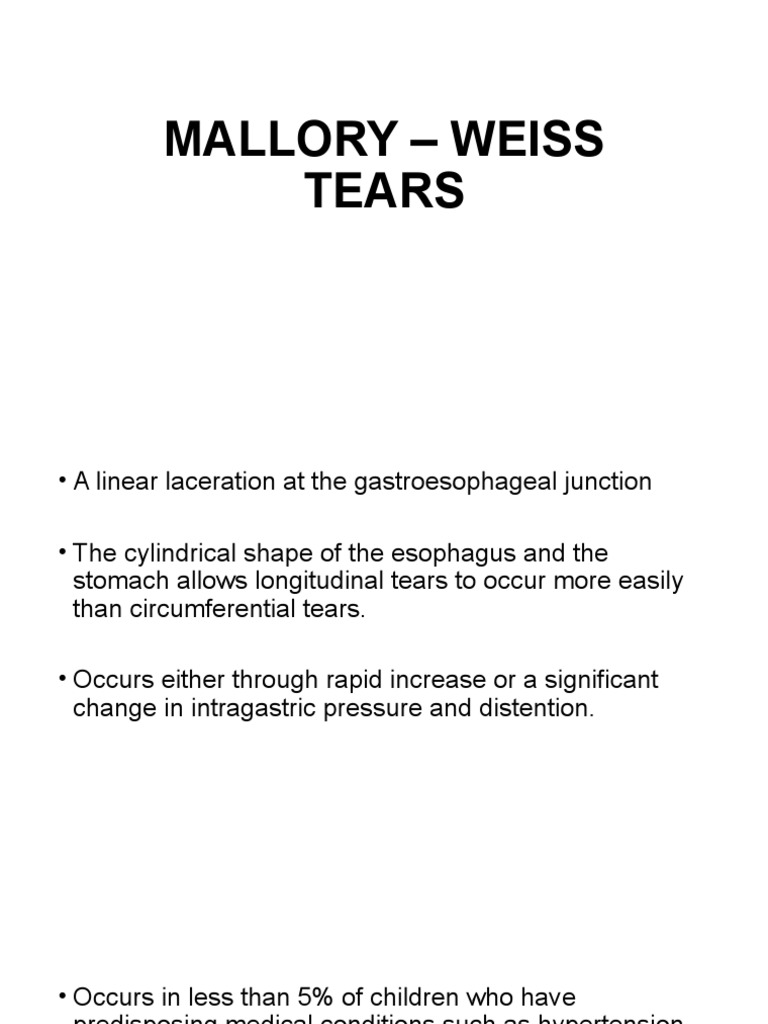 Mallory Weiss Tears PDF