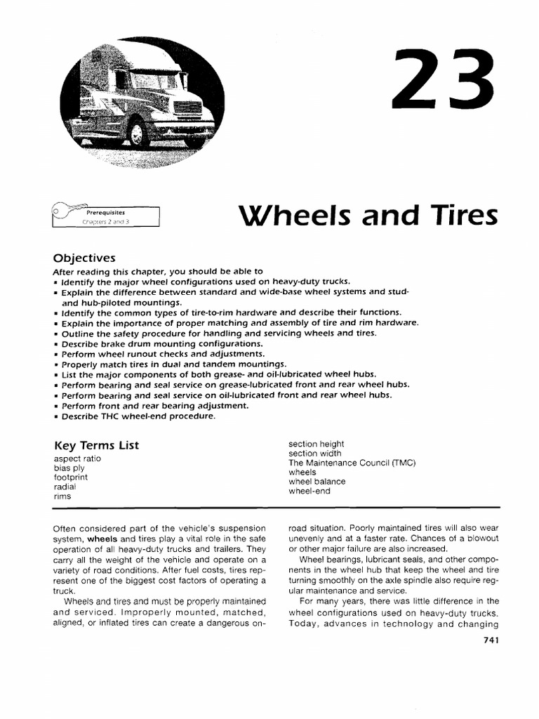 Chapter 23 (Wheels and Tires) PDF Tire Wheel