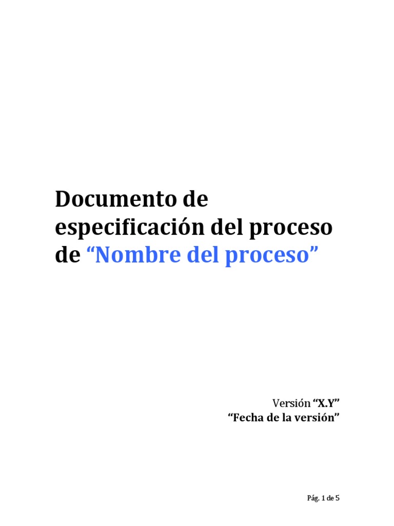 Plantilla para Documentar Procesos | PDF | Informática | Informática y ...