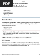 Implement and Maintain Indexes