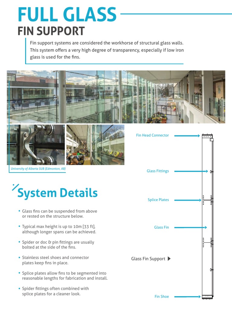 Full Glass Fin Support Systems | PDF