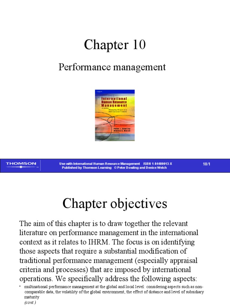 Chapter 10 International Human Resource Management | PDF | Performance ...