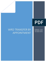 WRD Transfer by Appointment: Handbook - Guide For People To Use The Online Portal