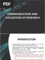 Communication and Utilization of Research