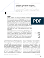 Impact of A Conditional Cash Transfer Programme On Determinants of Child Health Evidence From Colombia PDF