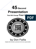 The 45 Second Presentation First 4 Chapters PDF