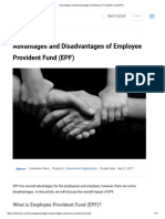 Advantages and Disadvantages of Employee Provident Fund (EPF)