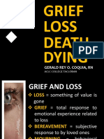 Grief Loss Death Dying: Gerald Rey O. Coquia, RN