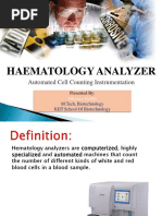 Haematology Analyzer: Automated Cell Counting Instrumentation