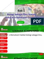 Bab 1 Biologi Sebagai Ilmu Tantang Hidup Dan Kehidupan Organisme