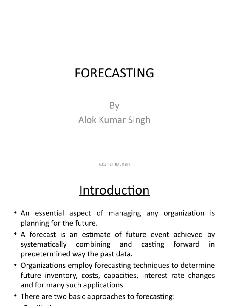 Forecasting Techniques Overview | PDF | Forecasting | Time Series