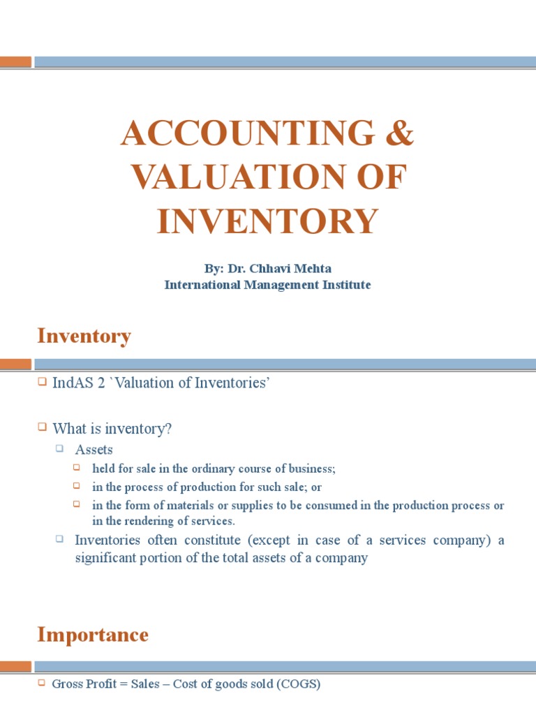 Chapter 8 - Inventory | PDF | Inventory | Inventory Valuation