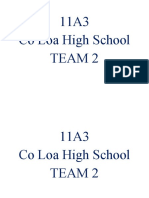 11A3 Co Loa High School Team 2