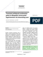 Transient Unilateral Oculomotor Palsy in Idiopathic Intracranial Hypertension: An Interesting Case