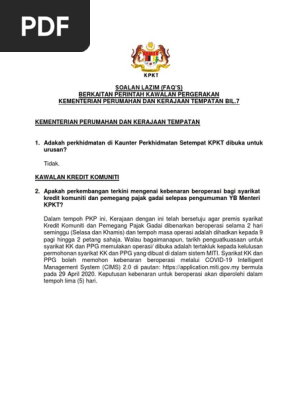 Faq Kpkt Bil 8 30042020 Pdf