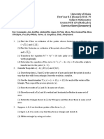 University of Dhaka First Year B.S. (Honors) 2018-19 Subject: Mathematics Course: MTH 150 (Math Lab I)