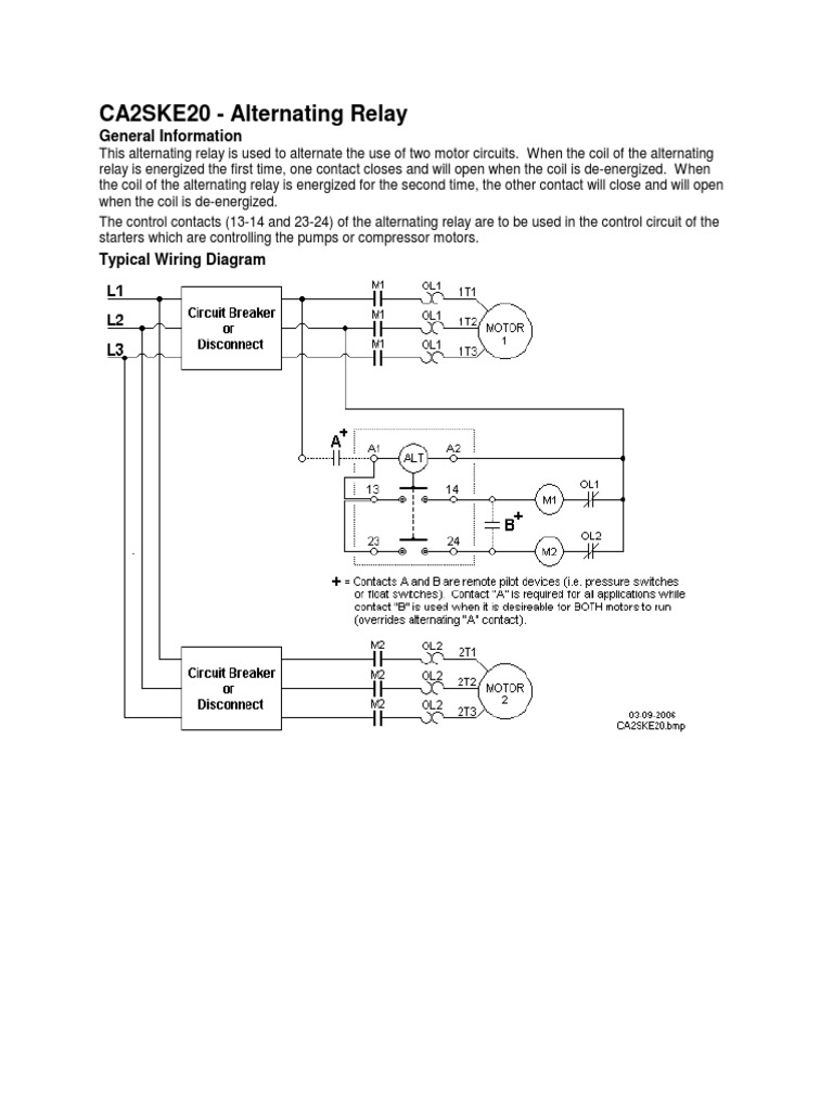 CA2SKE20 Alternating Relay Wiring PDF