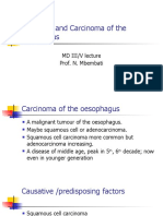 Dysphagia and Carcinoma of The Oesophagus