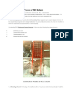 Basic Construction Process of RCC Column