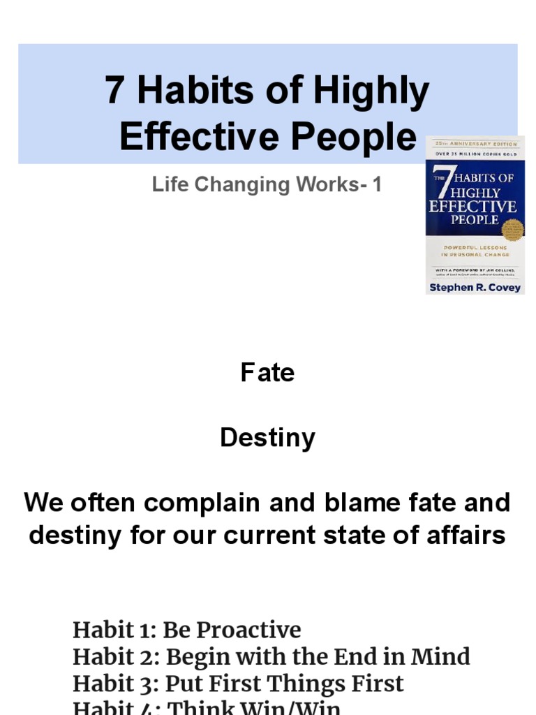 7 Habits of Highly Effective People PDF | PDF | Habits | Mind