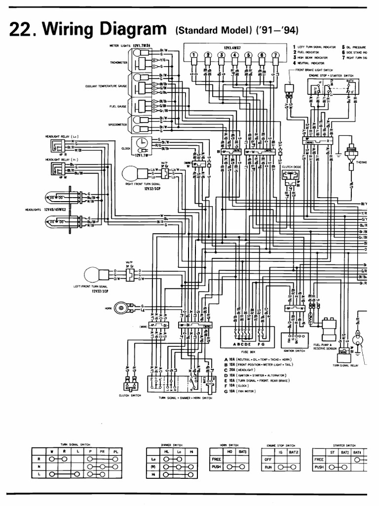 Honda ST 1100 Pan European Wiring Diagrams Every Year