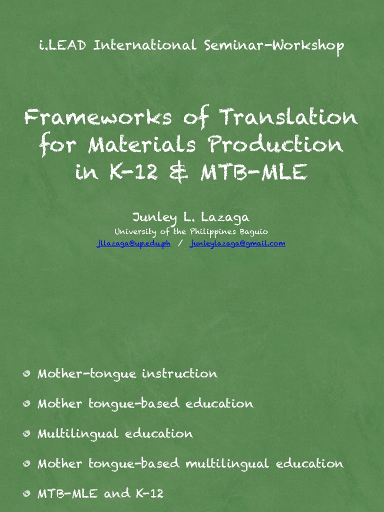 K-12 Translation Frameworks | PDF | Translations | Idiom