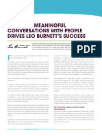 Creating Meaningful Conversations With People Drives Leo Burnett'S Success