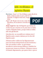 Cuando Recibimos El Espíritu Santo PDF